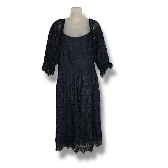 City Chic Giselle square neck lace dress - Picture 7 of 10